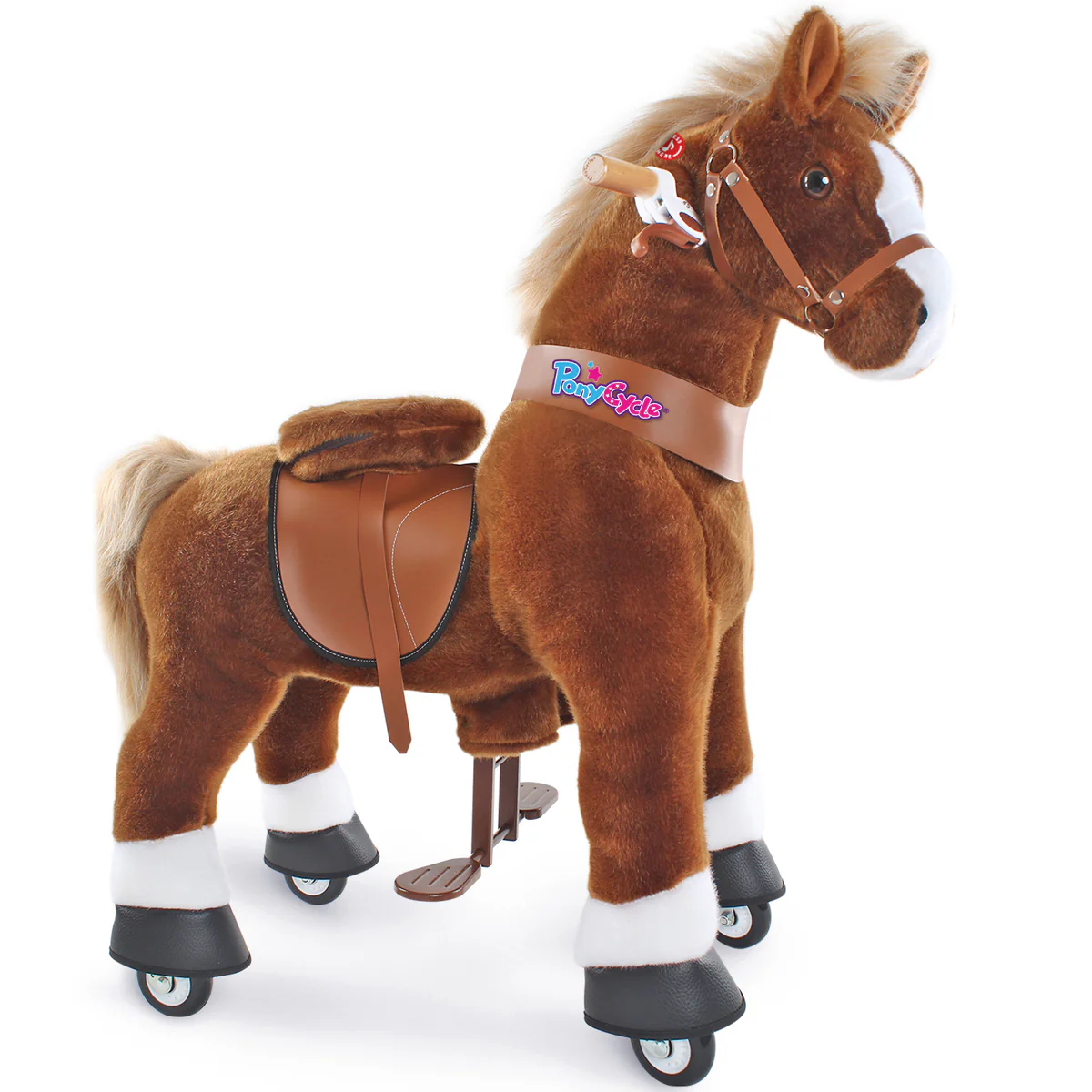 PonyCycle® U Bruin Paard Ux424 voor Leeftijd 4-8 jaar