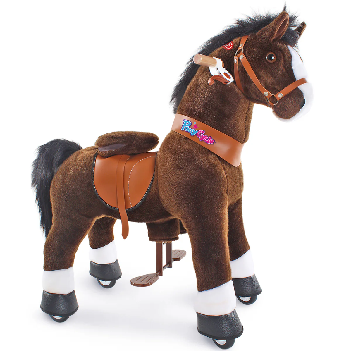 PonyCycle® U Donker Bruin Paard Ux421 voor Leeftijd 4-8 jaar