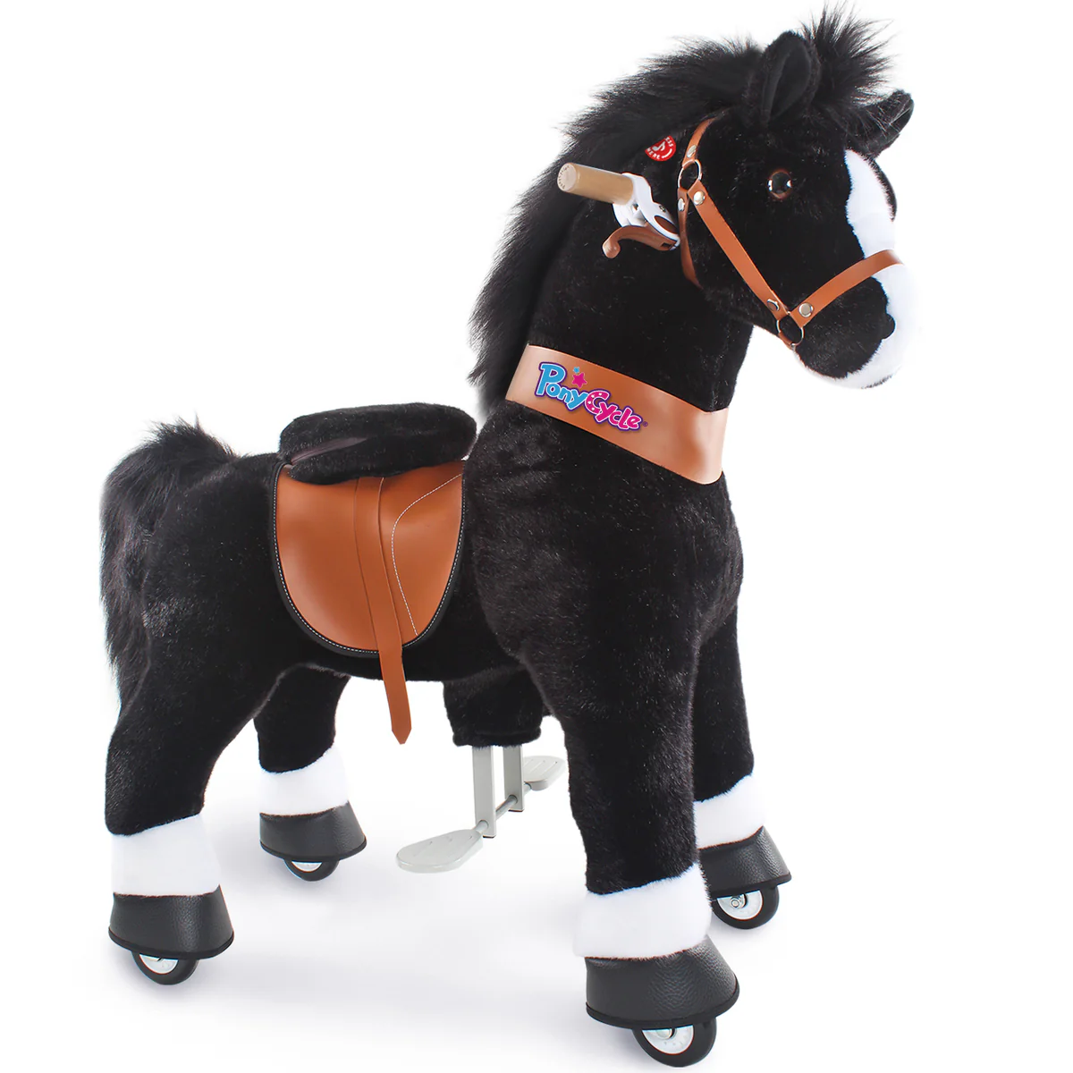 PonyCycle® U Zwart Paard Ux426 voor Leeftijd 4-8 jaar